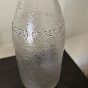 Vintage Clear Glass Bottle Deposit No returns